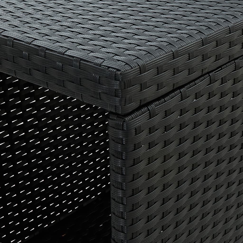 5-delige Tuinbarset met kussens poly rattan zwart is nu te koop bij PeponiXL, paradijselijk wonen!