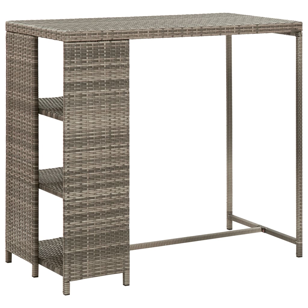 3-delige Tuinbarset met kussens poly rattan grijs is nu te koop bij PeponiXL, paradijselijk wonen!
