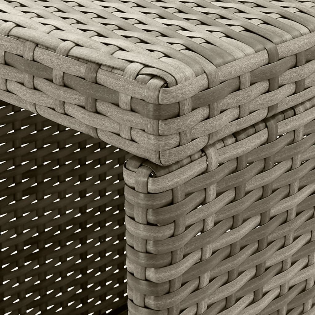 3-delige Tuinbarset met kussens poly rattan grijs is nu te koop bij PeponiXL, paradijselijk wonen!
