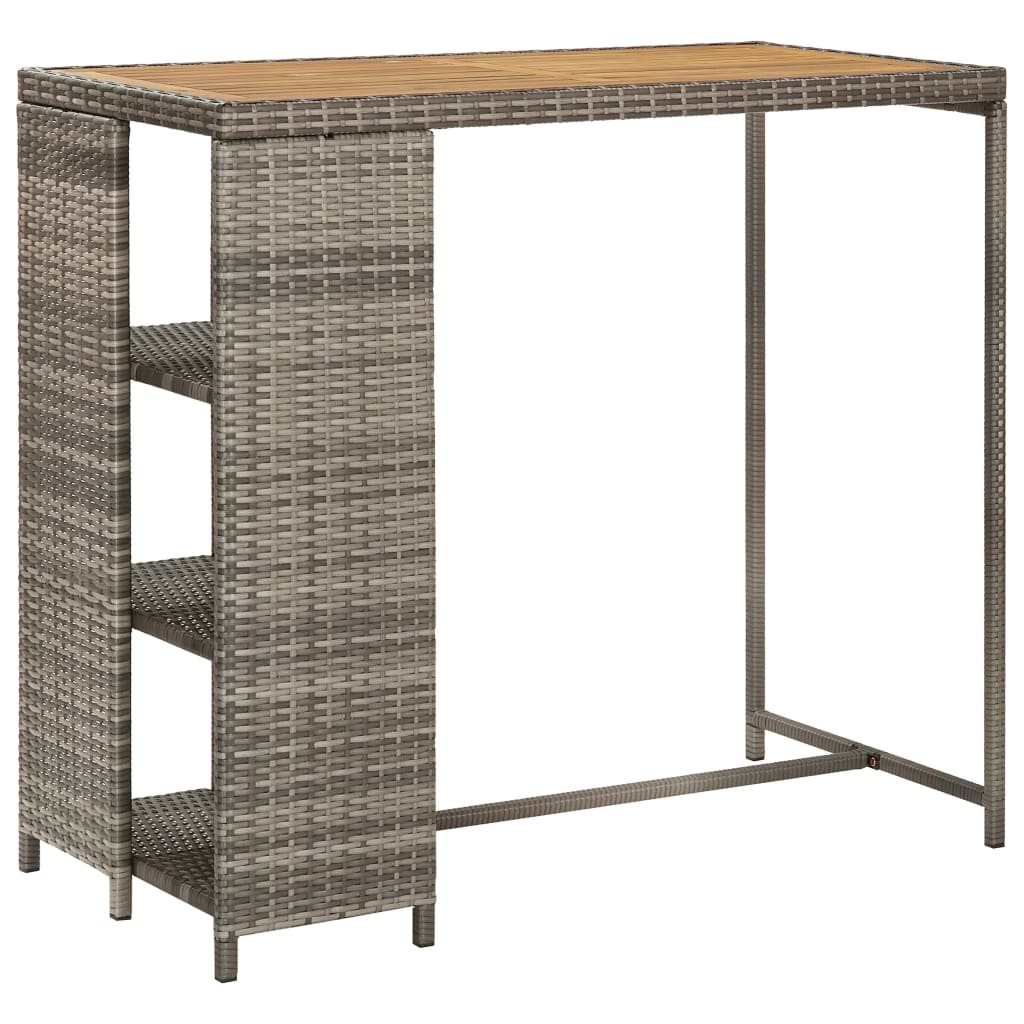5-delige Tuinbarset met kussens poly rattan grijs is nu te koop bij PeponiXL, paradijselijk wonen!