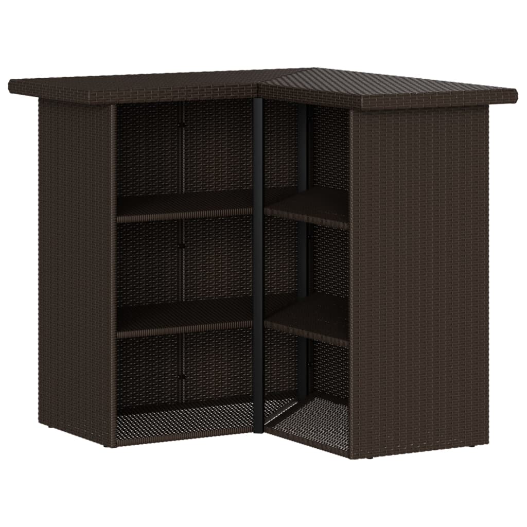 3-delige Tuinbarset met kussens poly rattan bruin is nu te koop bij PeponiXL, paradijselijk wonen!