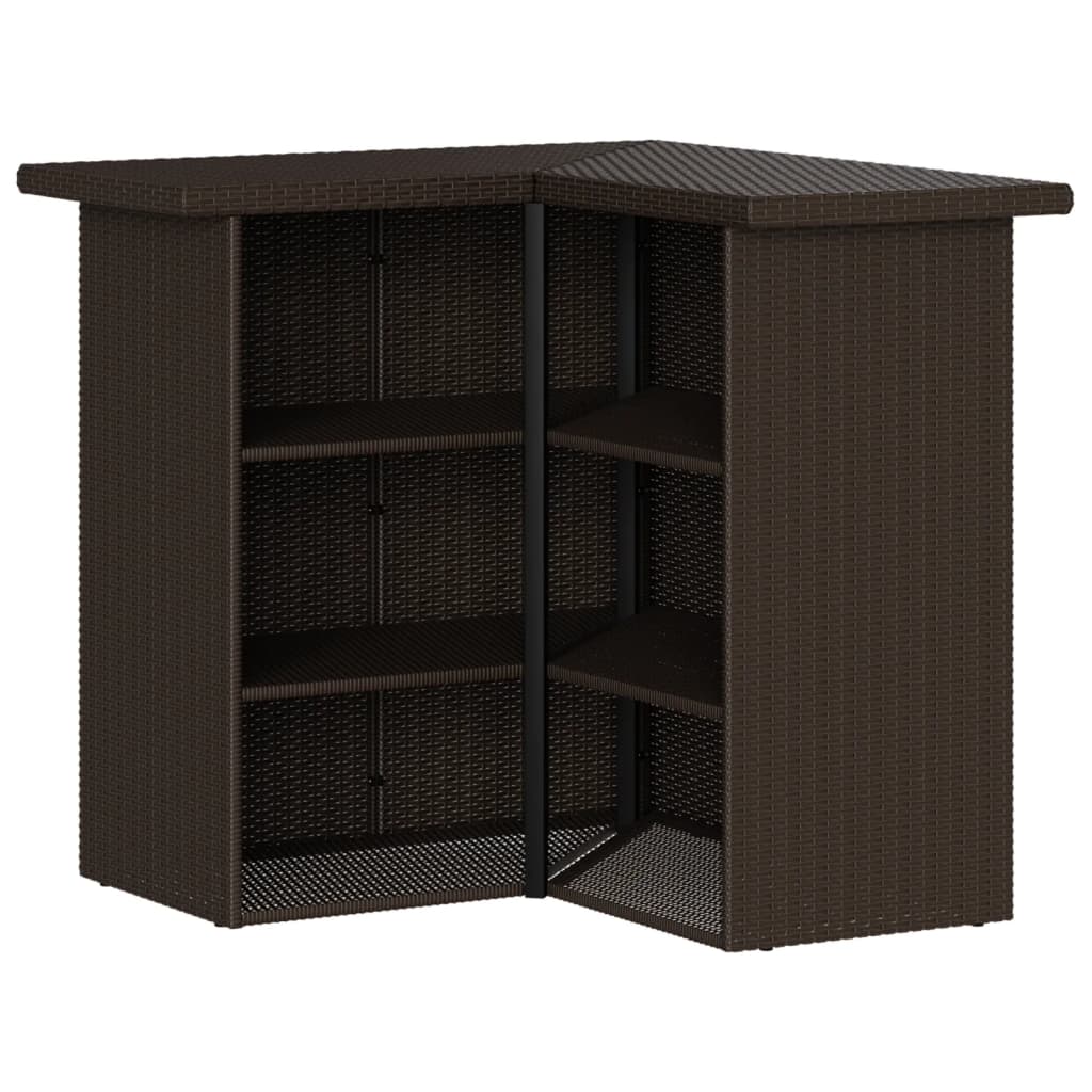 5-delige Tuinbarset met kussens poly rattan bruin is nu te koop bij PeponiXL, paradijselijk wonen!