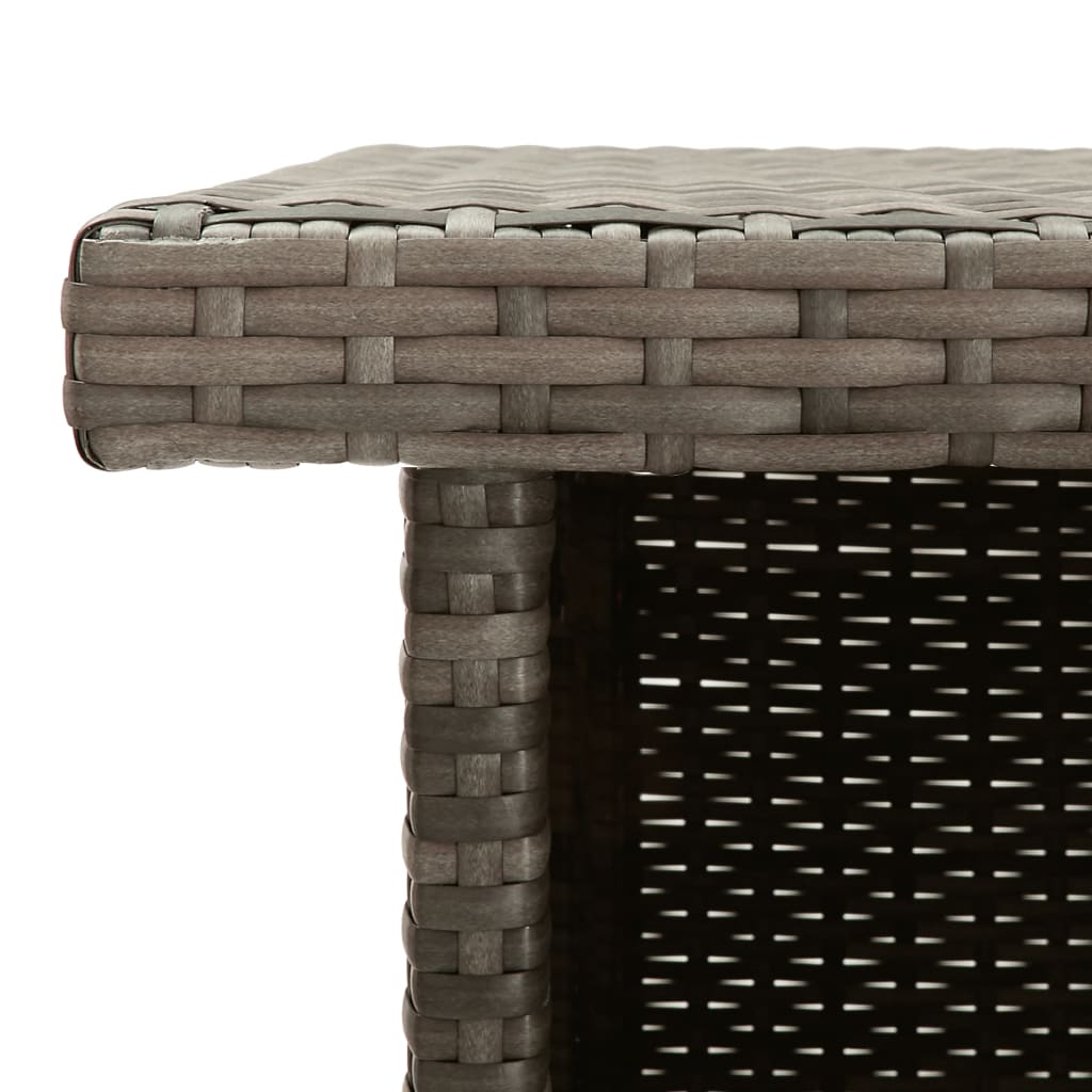 5-delige Tuinbarset met kussens poly rattan grijs is nu te koop bij PeponiXL, paradijselijk wonen!