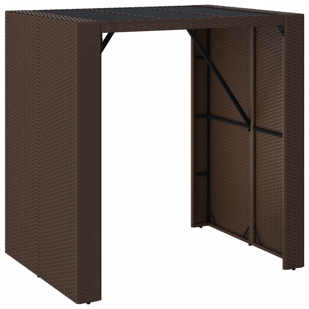 5-delige Tuinbarset met kussens poly rattan bruin is nu te koop bij PeponiXL, paradijselijk wonen!