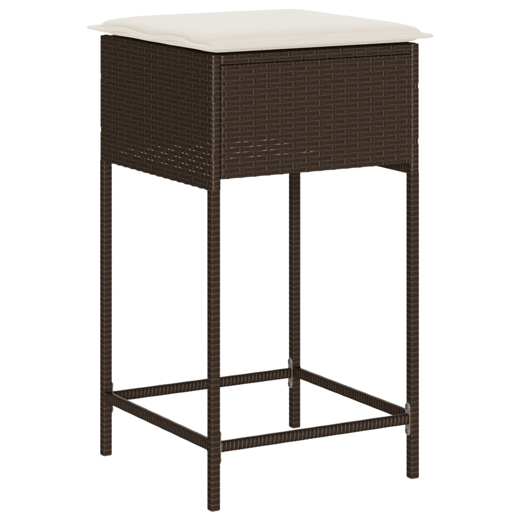 7-delige Tuinbarset met kussens poly rattan bruin is nu te koop bij PeponiXL, paradijselijk wonen!