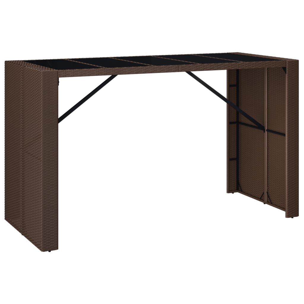9-delige Tuinbarset met kussens poly rattan bruin is nu te koop bij PeponiXL, paradijselijk wonen!