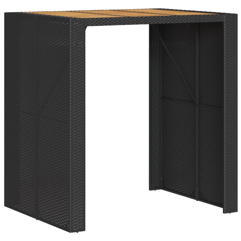 5-delige Tuinbarset met kussens poly rattan zwart is nu te koop bij PeponiXL, paradijselijk wonen!