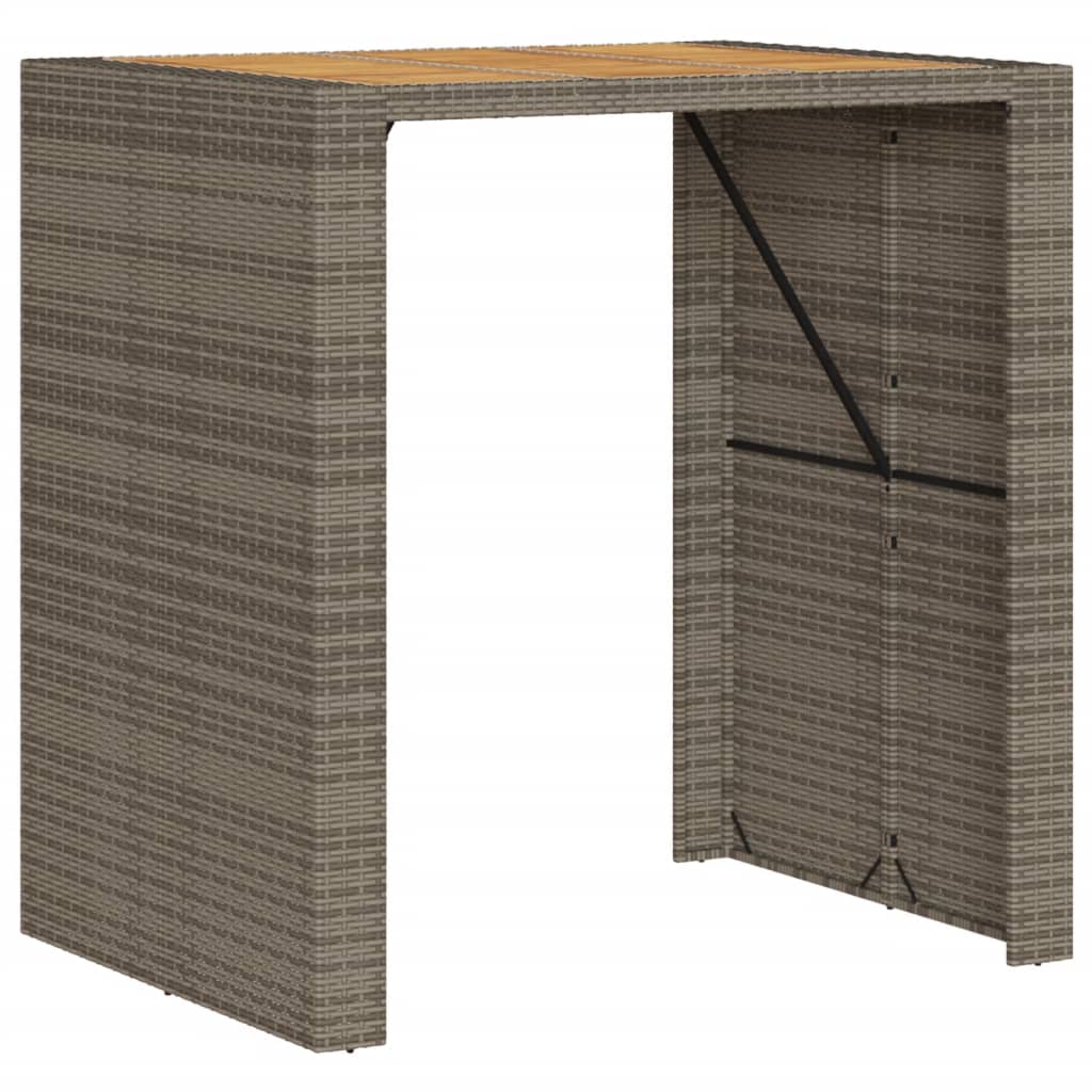 5-delige Tuinbarset met kussens poly rattan grijs is nu te koop bij PeponiXL, paradijselijk wonen!