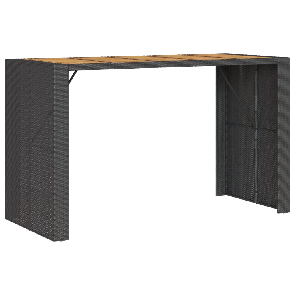 9-delige Tuinbarset met kussens poly rattan zwart is nu te koop bij PeponiXL, paradijselijk wonen!