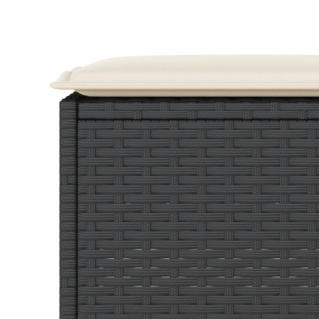9-delige Tuinbarset met kussens poly rattan zwart is nu te koop bij PeponiXL, paradijselijk wonen!