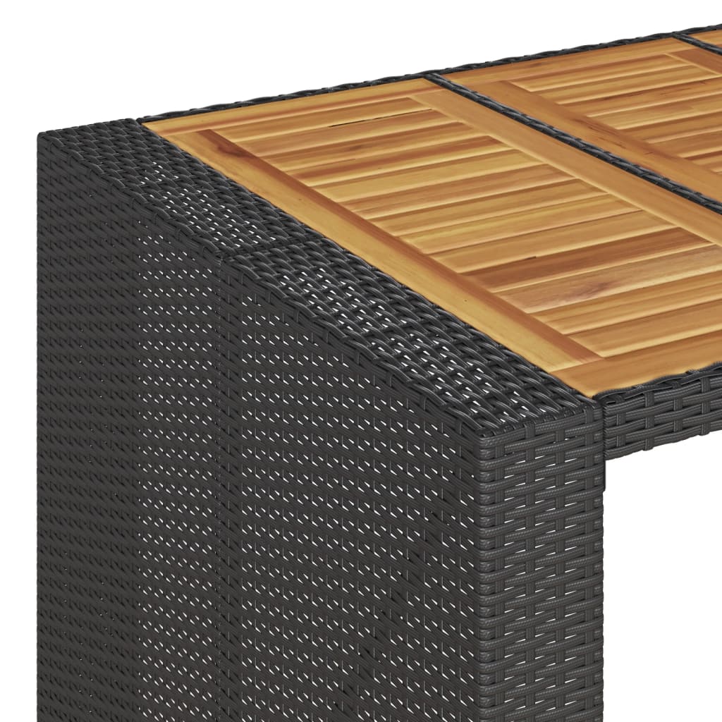 9-delige Tuinbarset met kussens poly rattan zwart is nu te koop bij PeponiXL, paradijselijk wonen!
