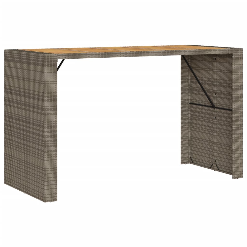 9-delige Tuinbarset met kussens poly rattan grijs is nu te koop bij PeponiXL, paradijselijk wonen!