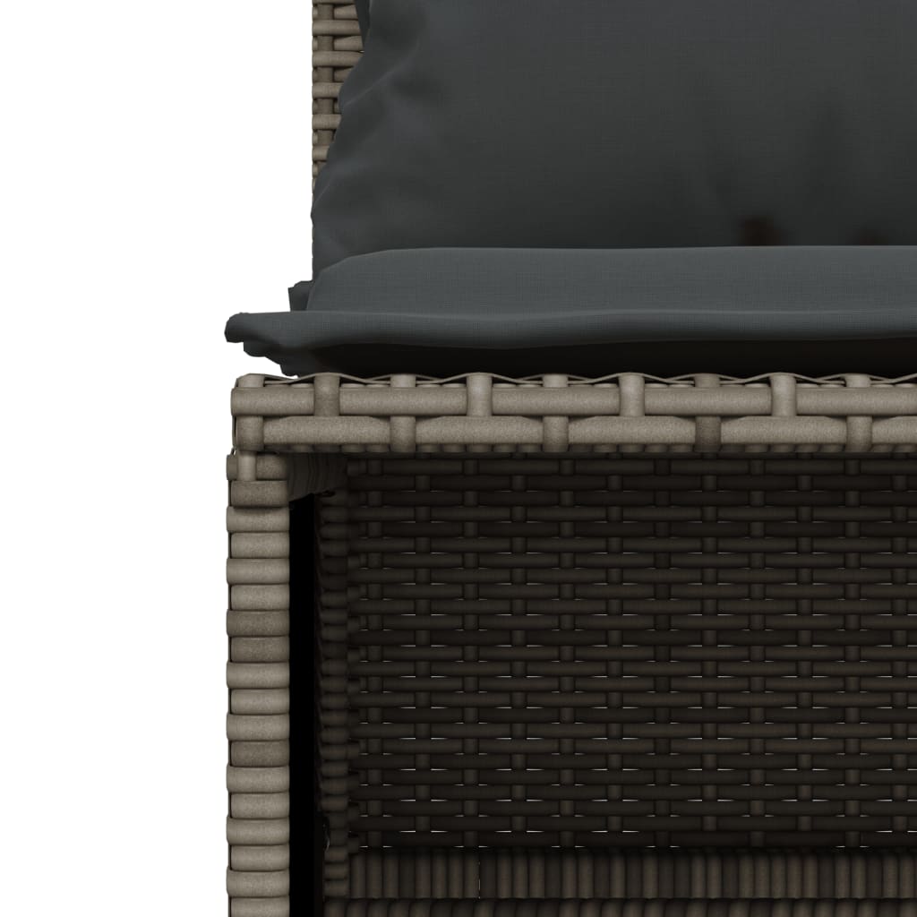 5-delige Loungeset met kussens poly rattan grijs is nu te koop bij PeponiXL, paradijselijk wonen!