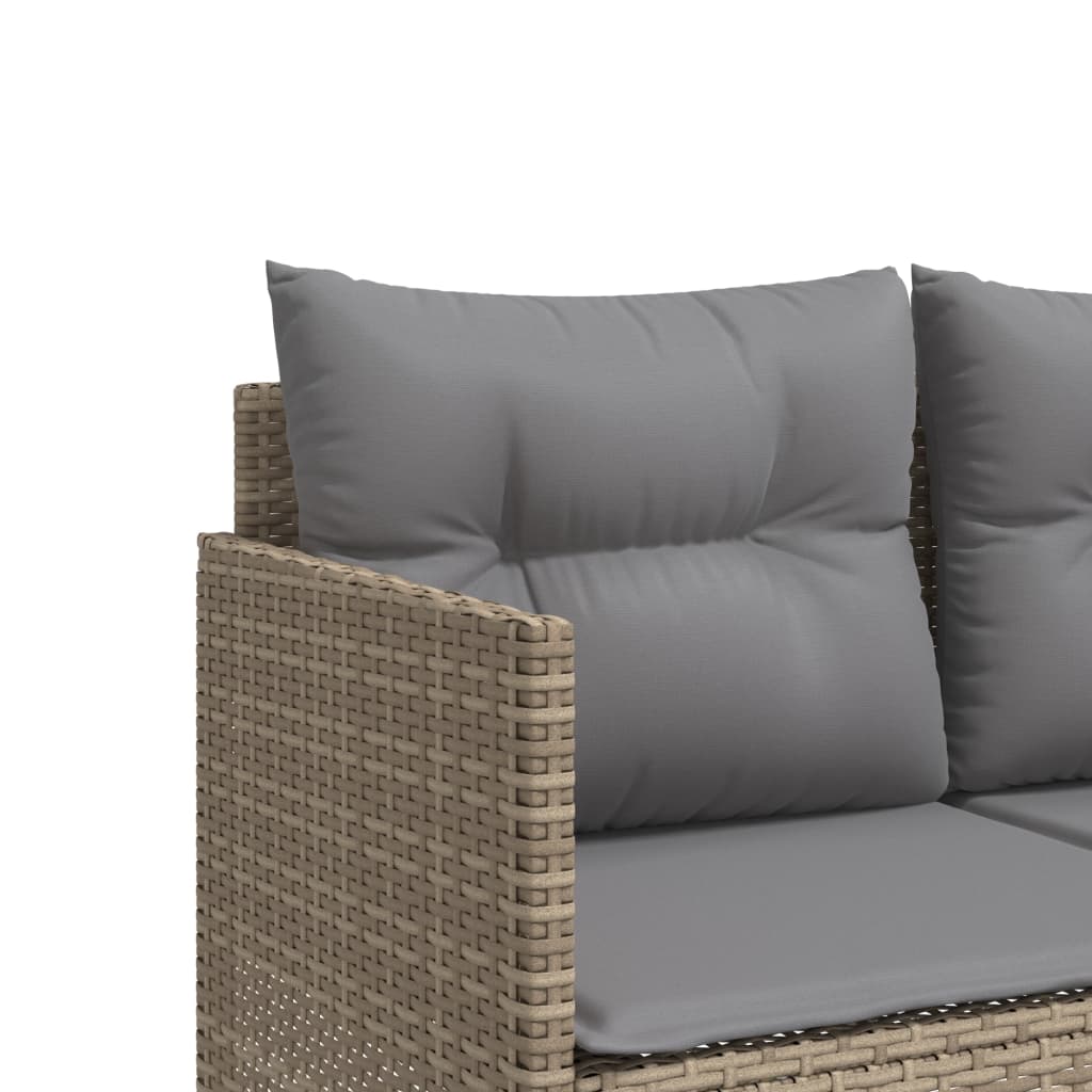 5-delige Loungeset met kussens poly rattan beige is nu te koop bij PeponiXL, paradijselijk wonen!