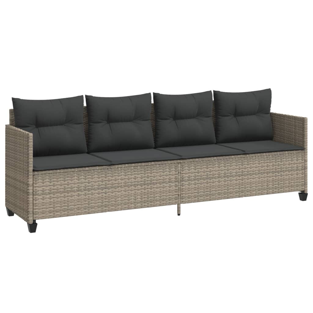 5-delige Loungeset met kussens poly rattan lichtgrijs is nu te koop bij PeponiXL, paradijselijk wonen!