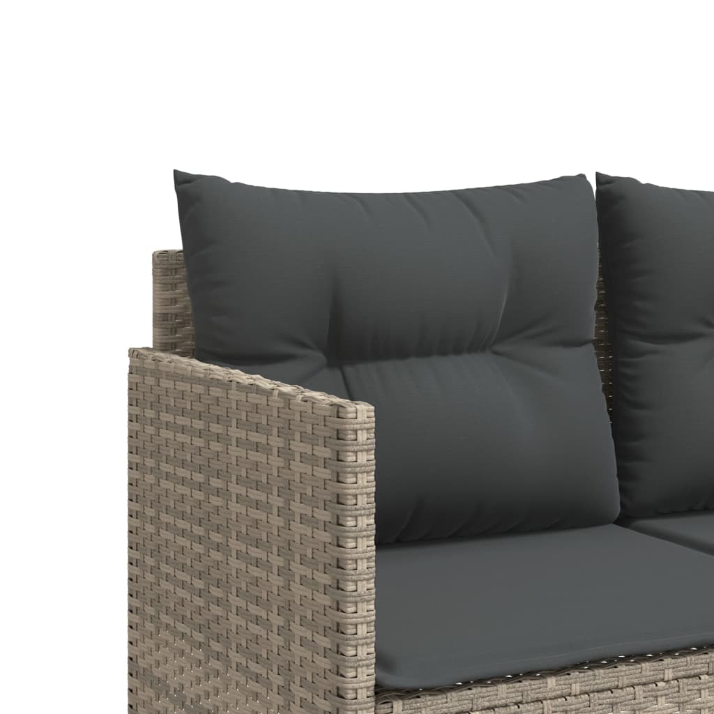 5-delige Loungeset met kussens poly rattan lichtgrijs is nu te koop bij PeponiXL, paradijselijk wonen!