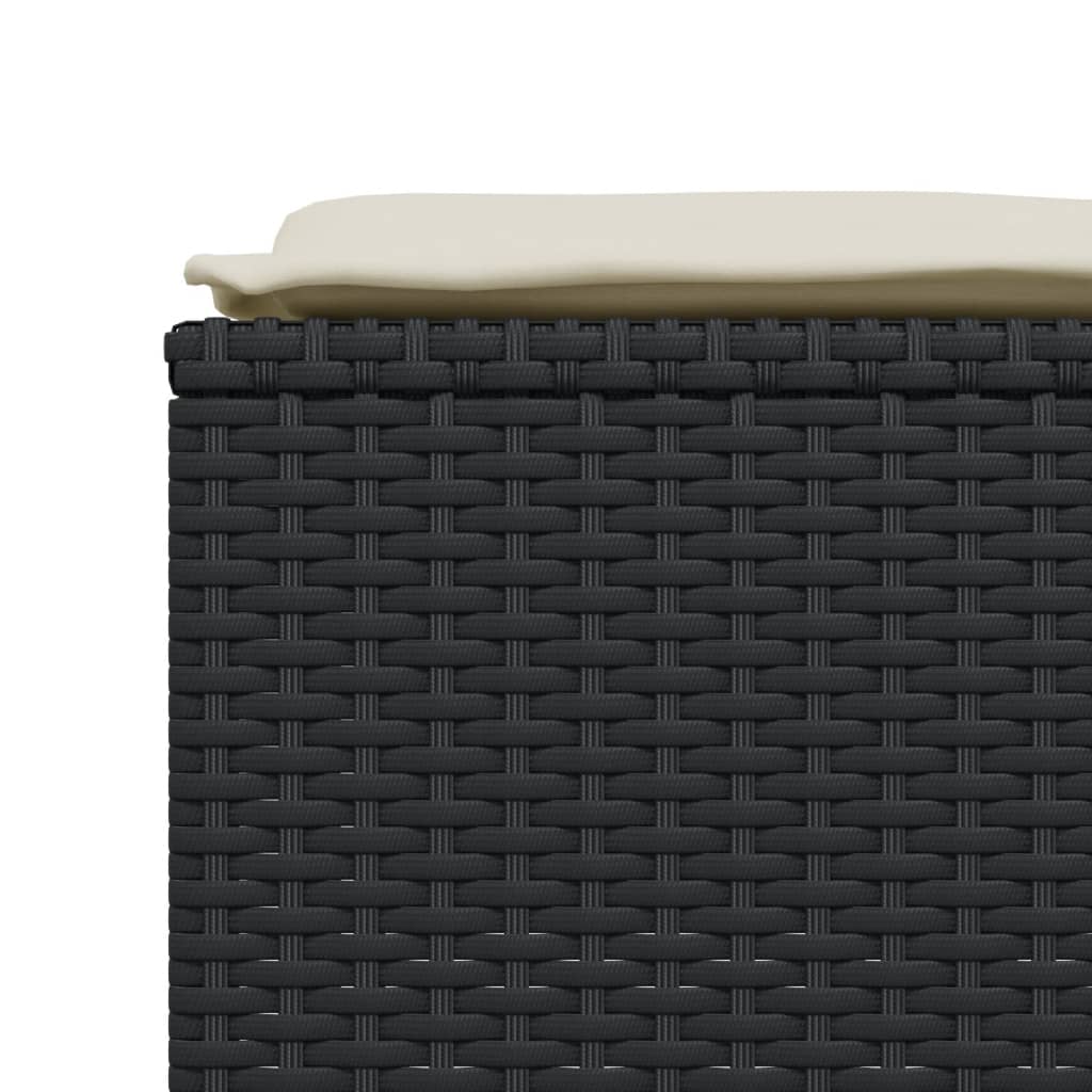 5-delige Loungeset met kussens poly rattan zwart is nu te koop bij PeponiXL, paradijselijk wonen!