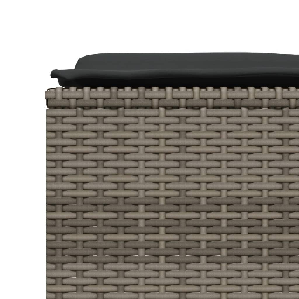 5-delige Loungeset met kussens poly rattan grijs is nu te koop bij PeponiXL, paradijselijk wonen!
