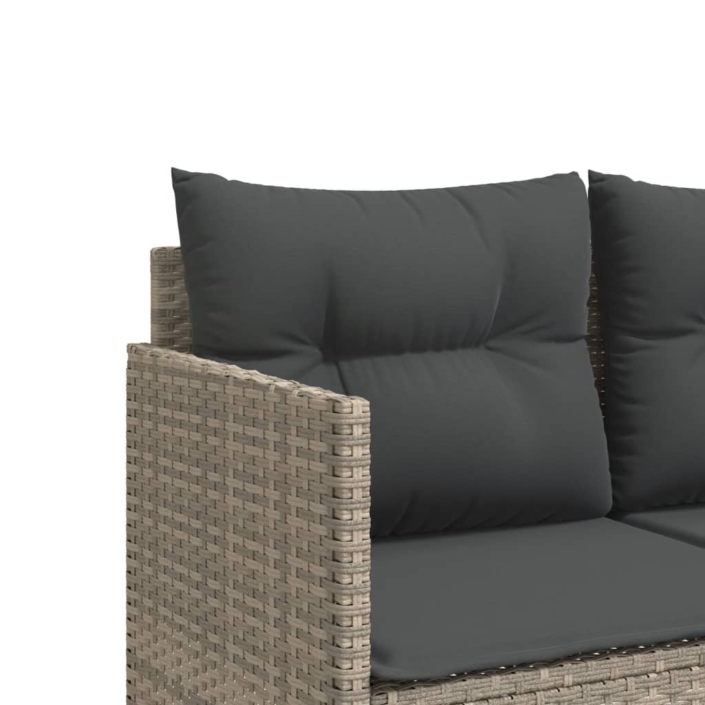 5-delige Loungeset met kussens poly rattan lichtgrijs is nu te koop bij PeponiXL, paradijselijk wonen!