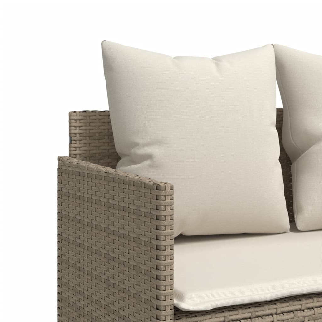 5-delige Loungeset met kussens poly rattan beige is nu te koop bij PeponiXL, paradijselijk wonen!