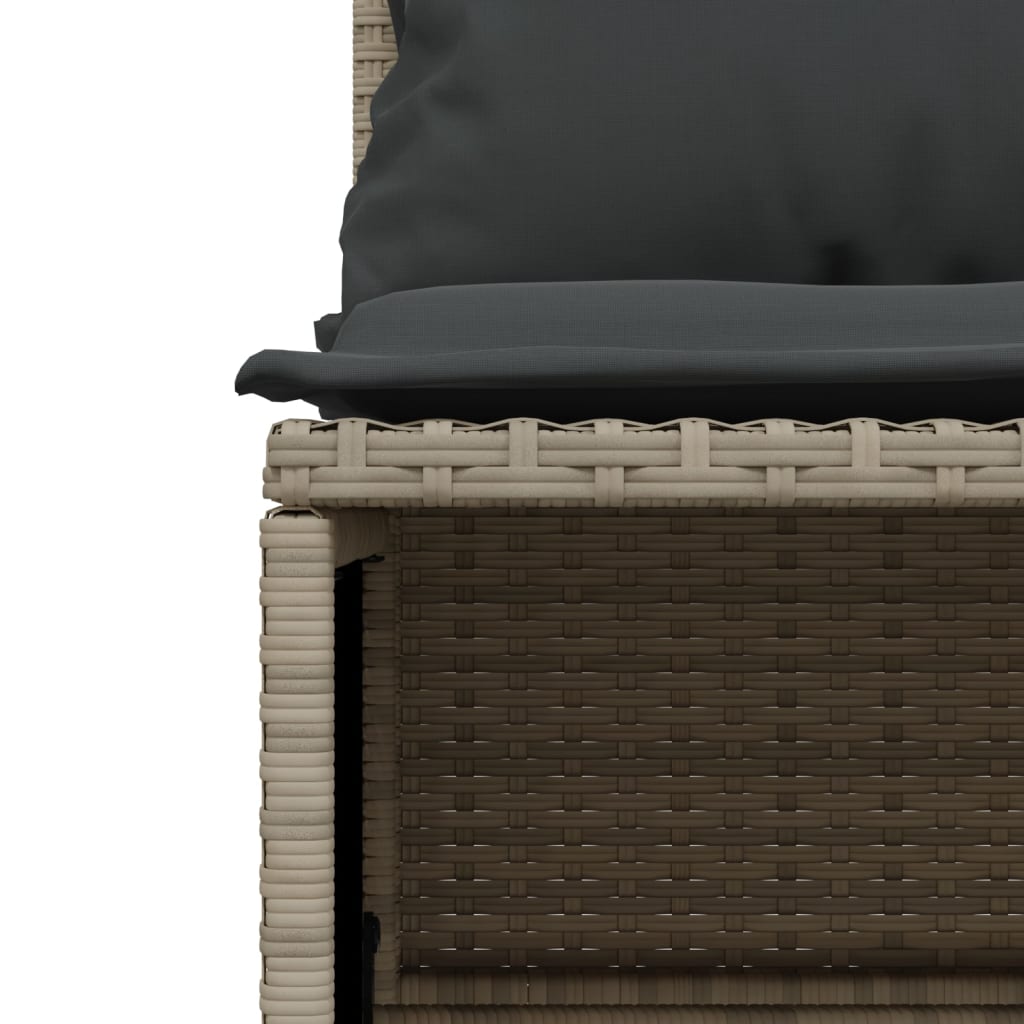 5-delige Loungeset met kussens poly rattan lichtgrijs is nu te koop bij PeponiXL, paradijselijk wonen!