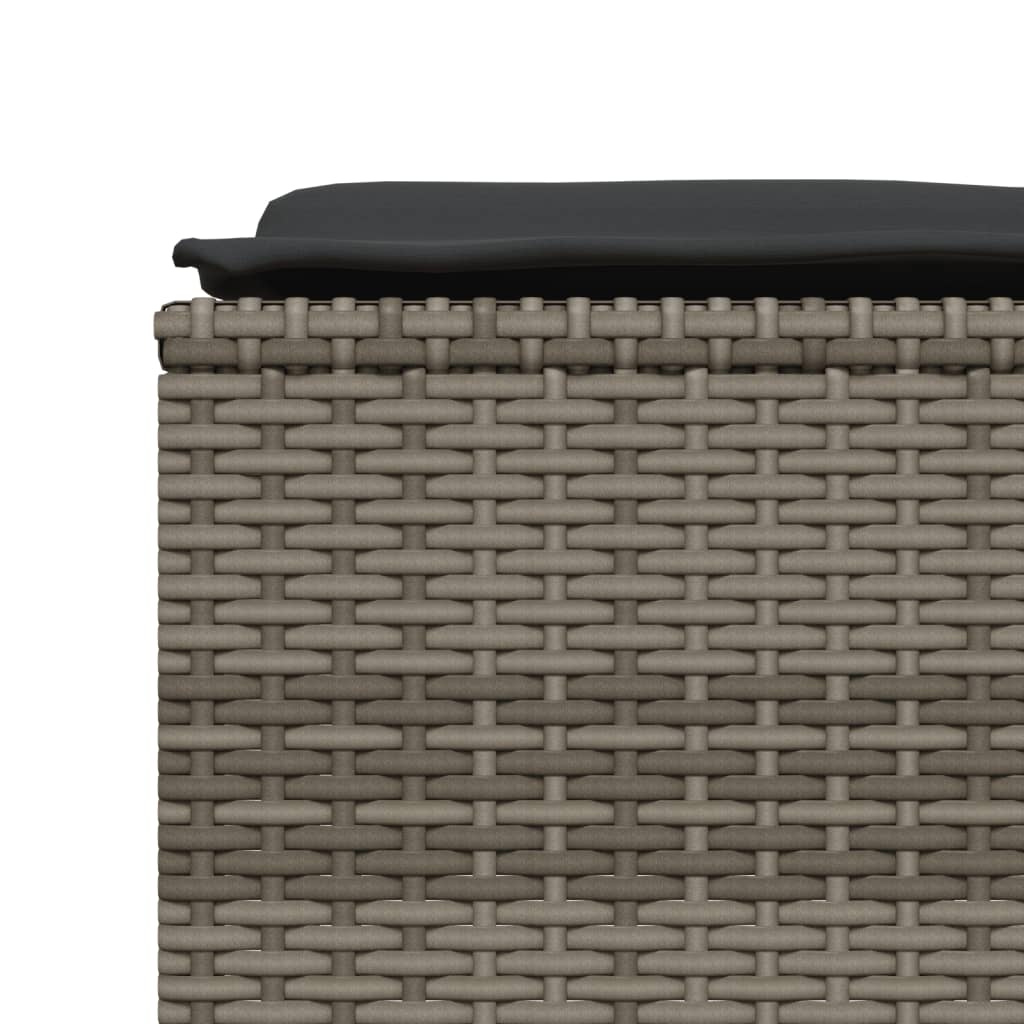 5-delige Loungeset met kussens poly rattan grijs is nu te koop bij PeponiXL, paradijselijk wonen!