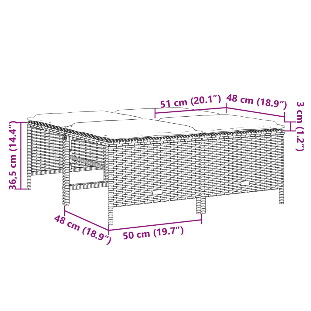 5-delige Loungeset met kussens poly rattan beige is nu te koop bij PeponiXL, paradijselijk wonen!