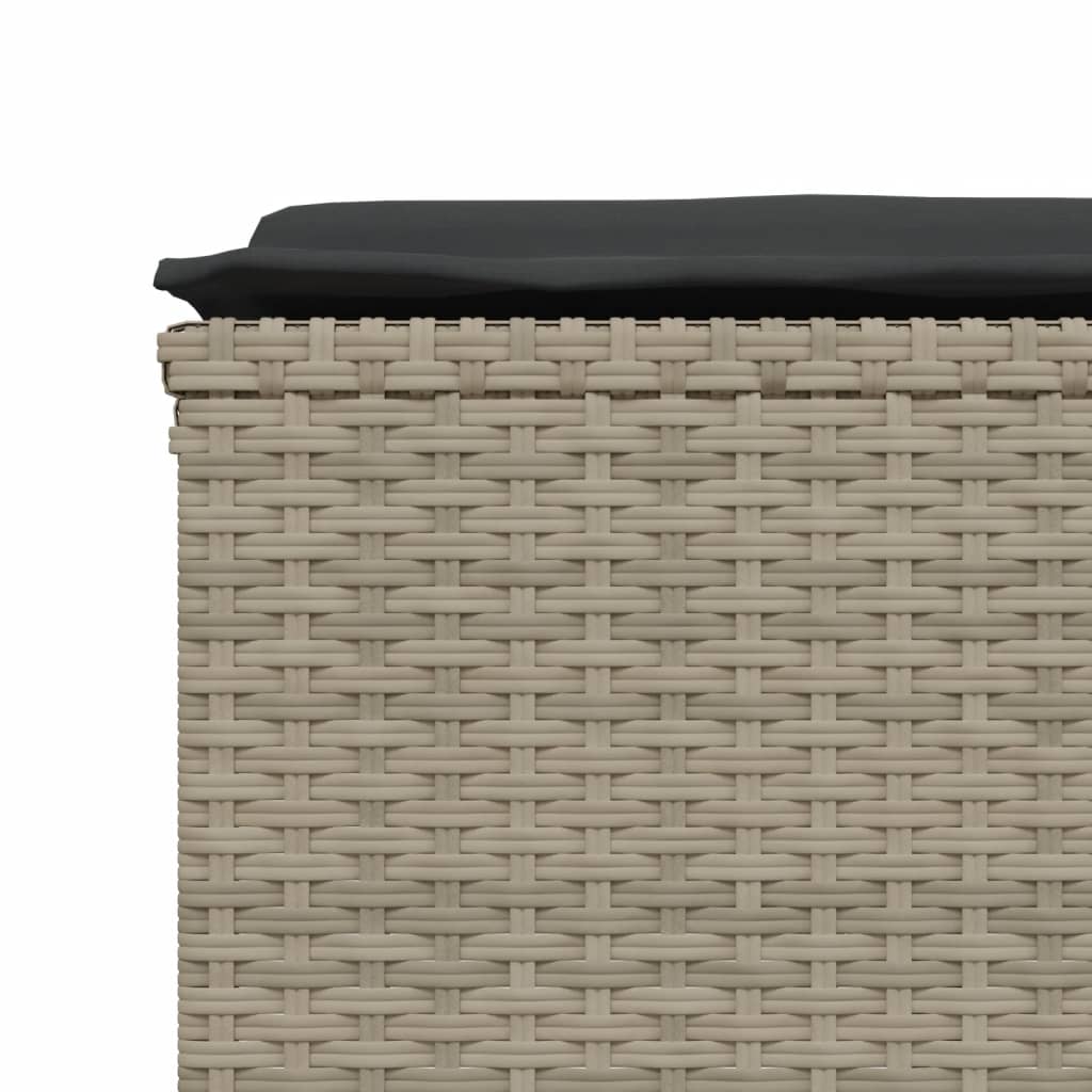 5-delige Loungeset met kussens poly rattan lichtgrijs is nu te koop bij PeponiXL, paradijselijk wonen!