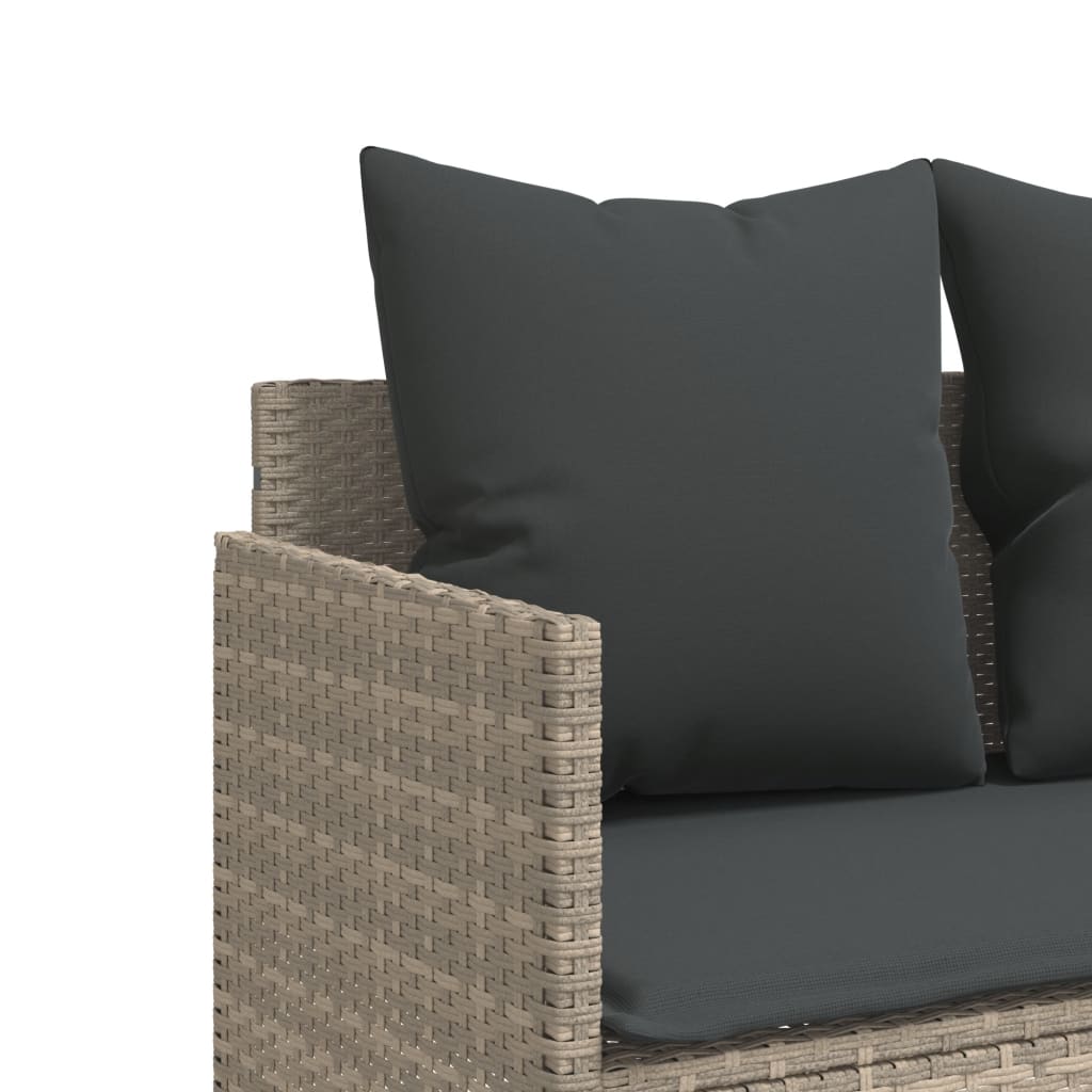 5-delige Loungeset met kussens poly rattan lichtgrijs is nu te koop bij PeponiXL, paradijselijk wonen!