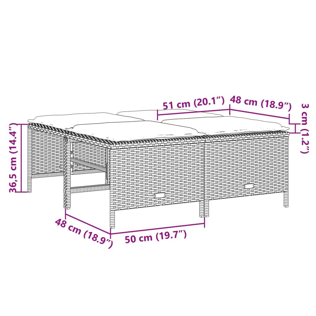 5-delige Loungeset met kussens poly rattan lichtgrijs is nu te koop bij PeponiXL, paradijselijk wonen!