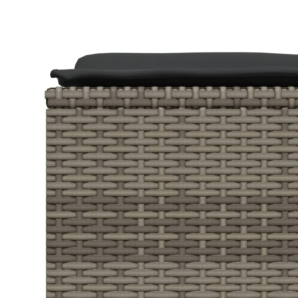 5-delige Loungeset met kussens poly rattan grijs is nu te koop bij PeponiXL, paradijselijk wonen!