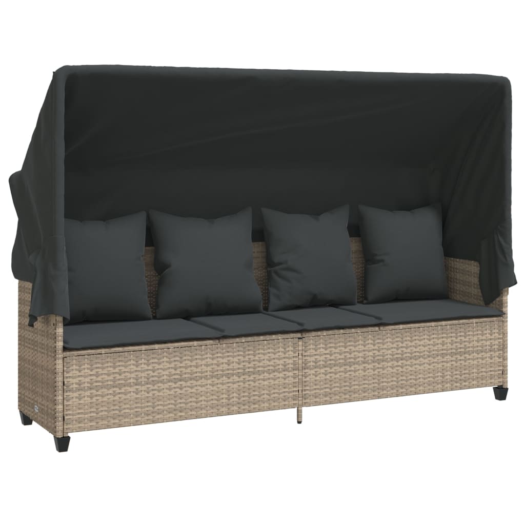 5-delige Loungeset met kussens poly rattan lichtgrijs is nu te koop bij PeponiXL, paradijselijk wonen!