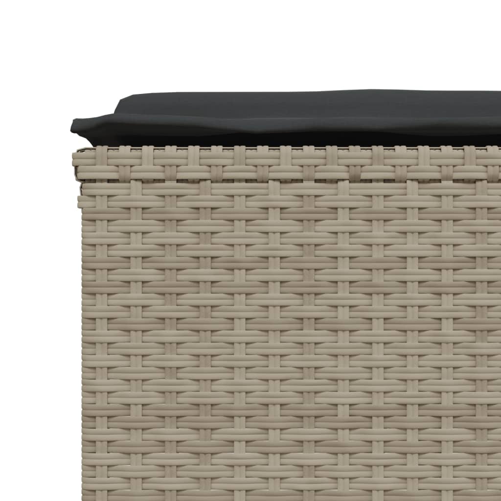 5-delige Loungeset met kussens poly rattan lichtgrijs is nu te koop bij PeponiXL, paradijselijk wonen!
