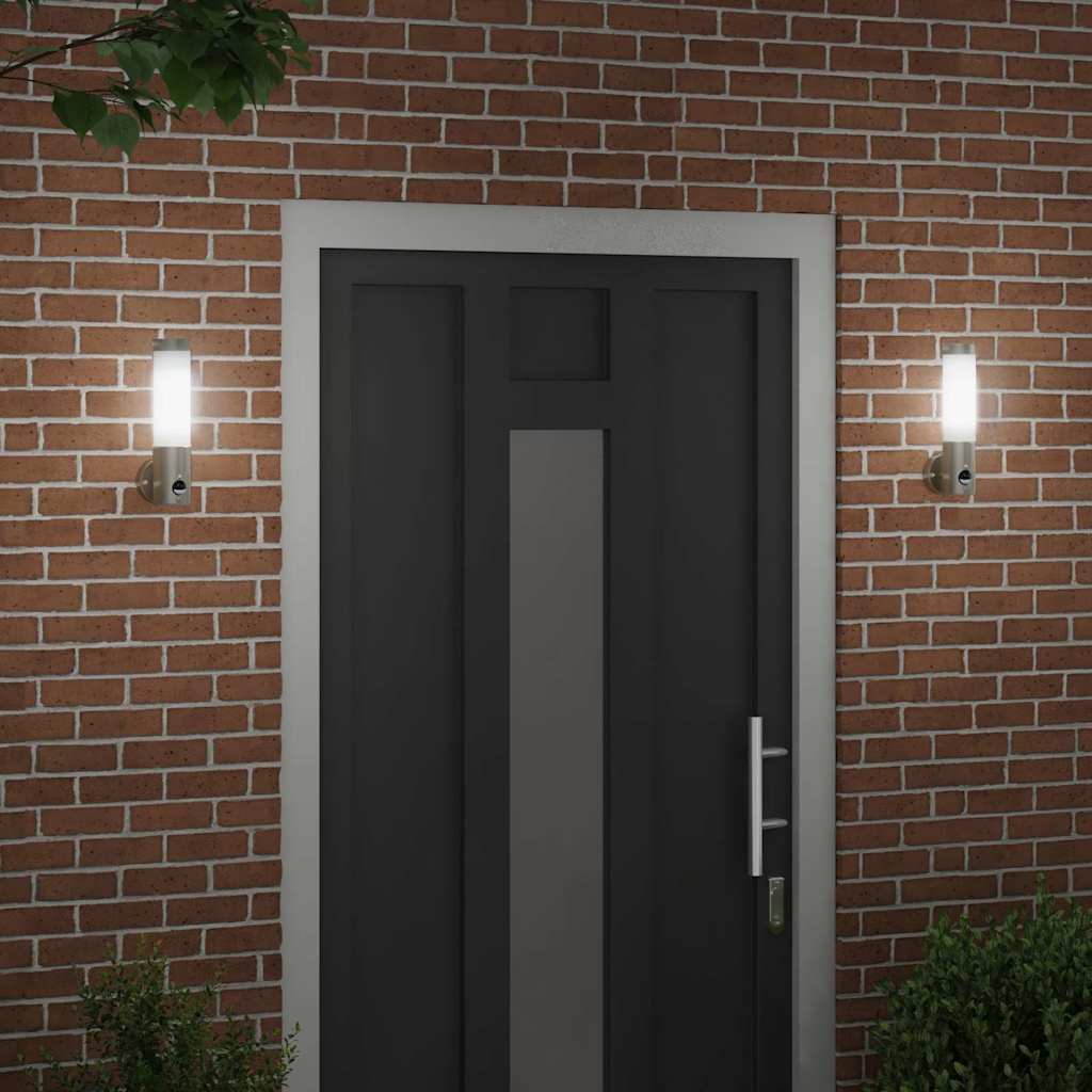 Buiten Wandlamp 2 pcs Zilver 12 x 8,5 x 29 cm is nu te koop bij PeponiXL, paradijselijk wonen!