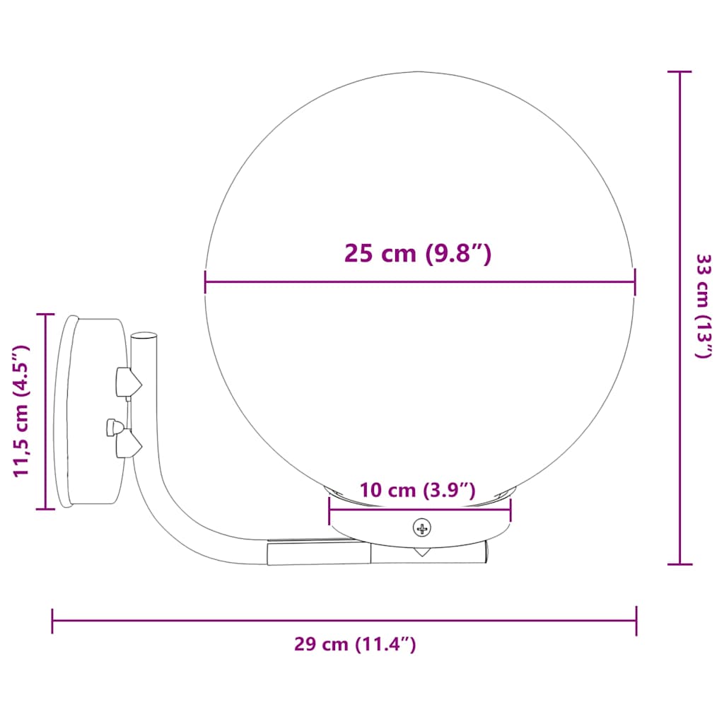Buiten Wandlamp Zilver 29 x 25 x 33 cm is nu te koop bij PeponiXL, paradijselijk wonen!