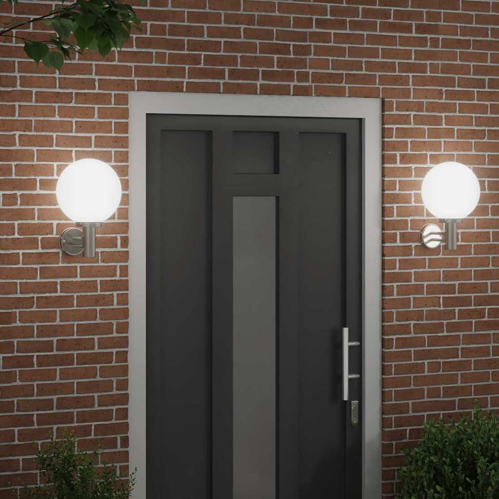 Buiten Wandlamp 2 pcs Zilver 28 x 25 x 38 cm is nu te koop bij PeponiXL, paradijselijk wonen!