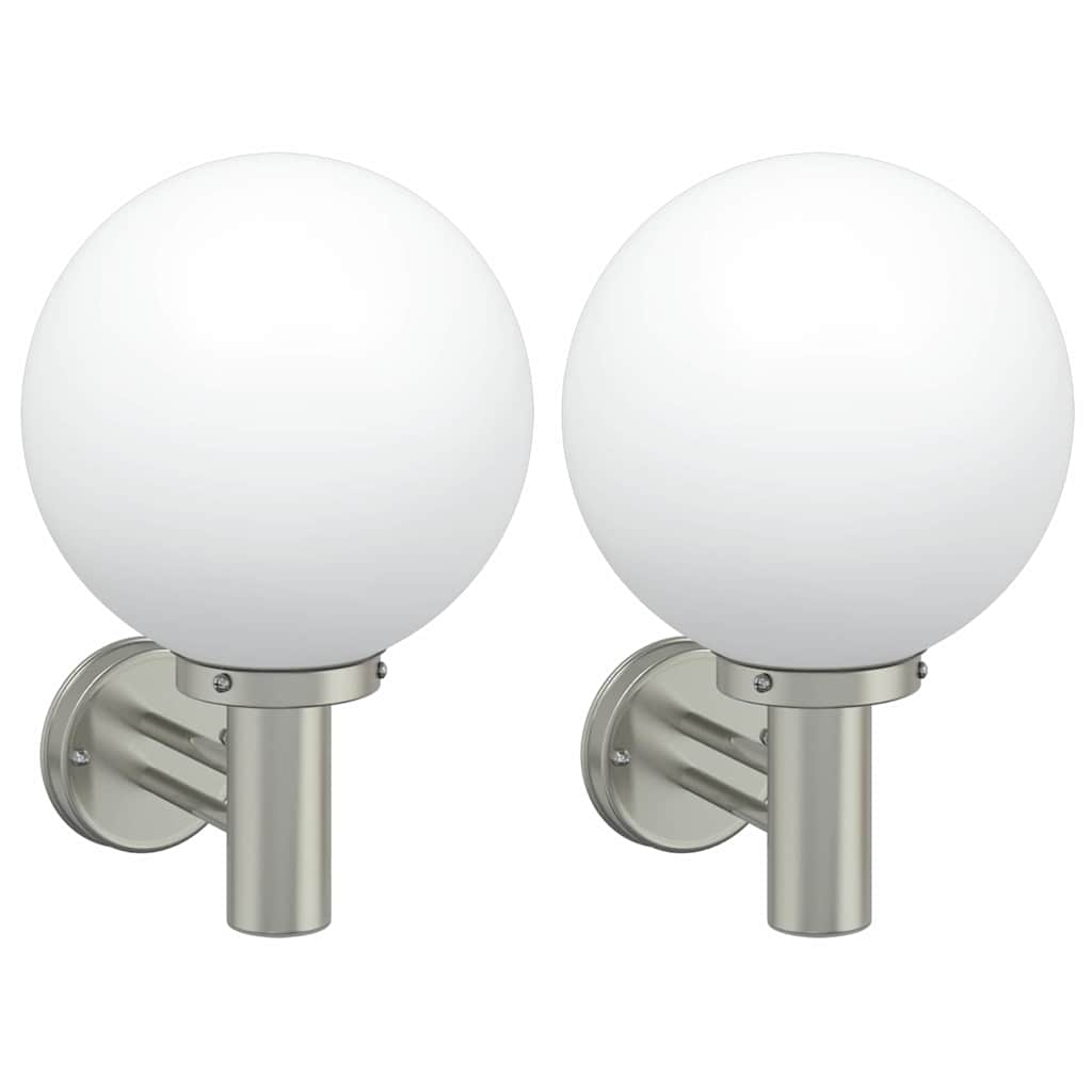 Buiten Wandlamp 2 pcs Zilver 28 x 25 x 38 cm is nu te koop bij PeponiXL, paradijselijk wonen!