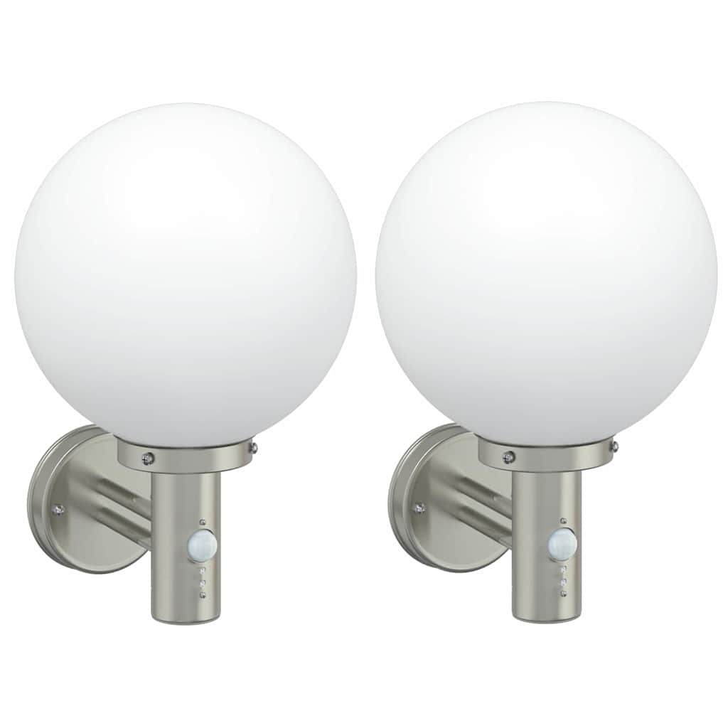 Buiten Wandlamp 2 pcs Zilver 28 x 25 x 38 cm is nu te koop bij PeponiXL, paradijselijk wonen!