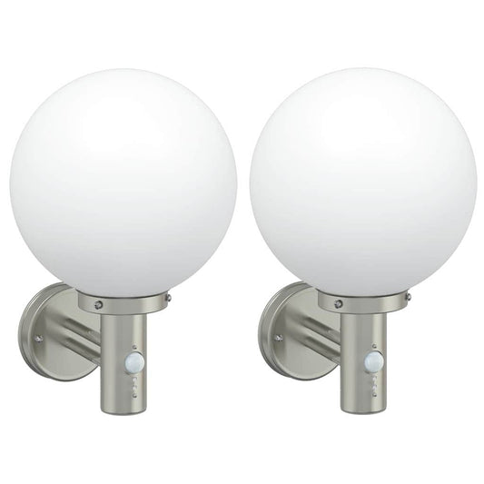 Buiten Wandlamp 2 pcs Zilver 28 x 25 x 38 cm is nu te koop bij PeponiXL, paradijselijk wonen!