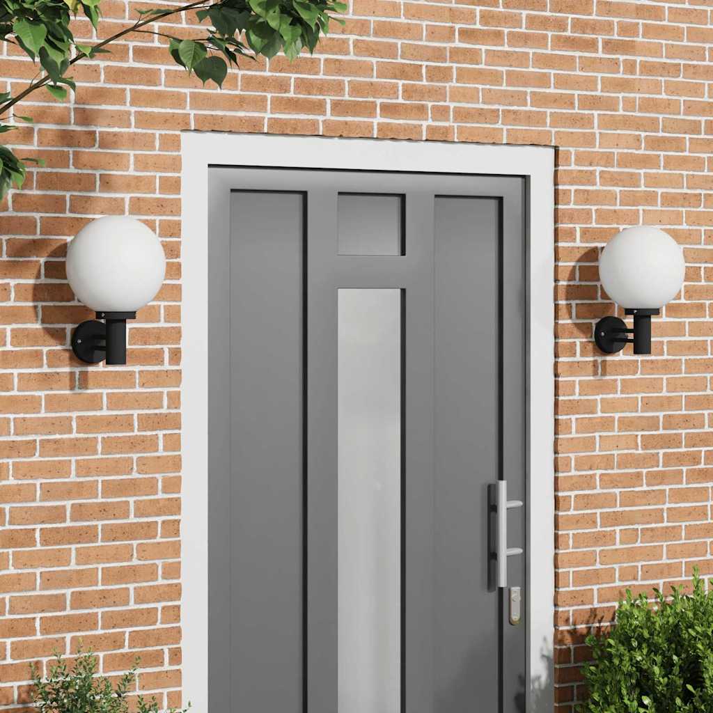 Buiten Wandlamp 2 pcs Zwart 28 x 25 x 38 cm is nu te koop bij PeponiXL, paradijselijk wonen!