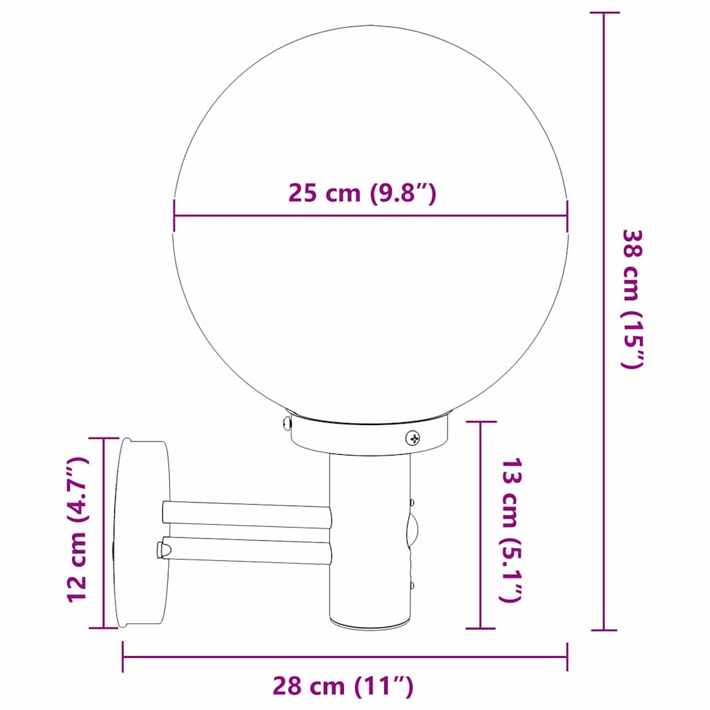Buiten Wandlamp Zwart 28 x 25 x 38 cm is nu te koop bij PeponiXL, paradijselijk wonen!