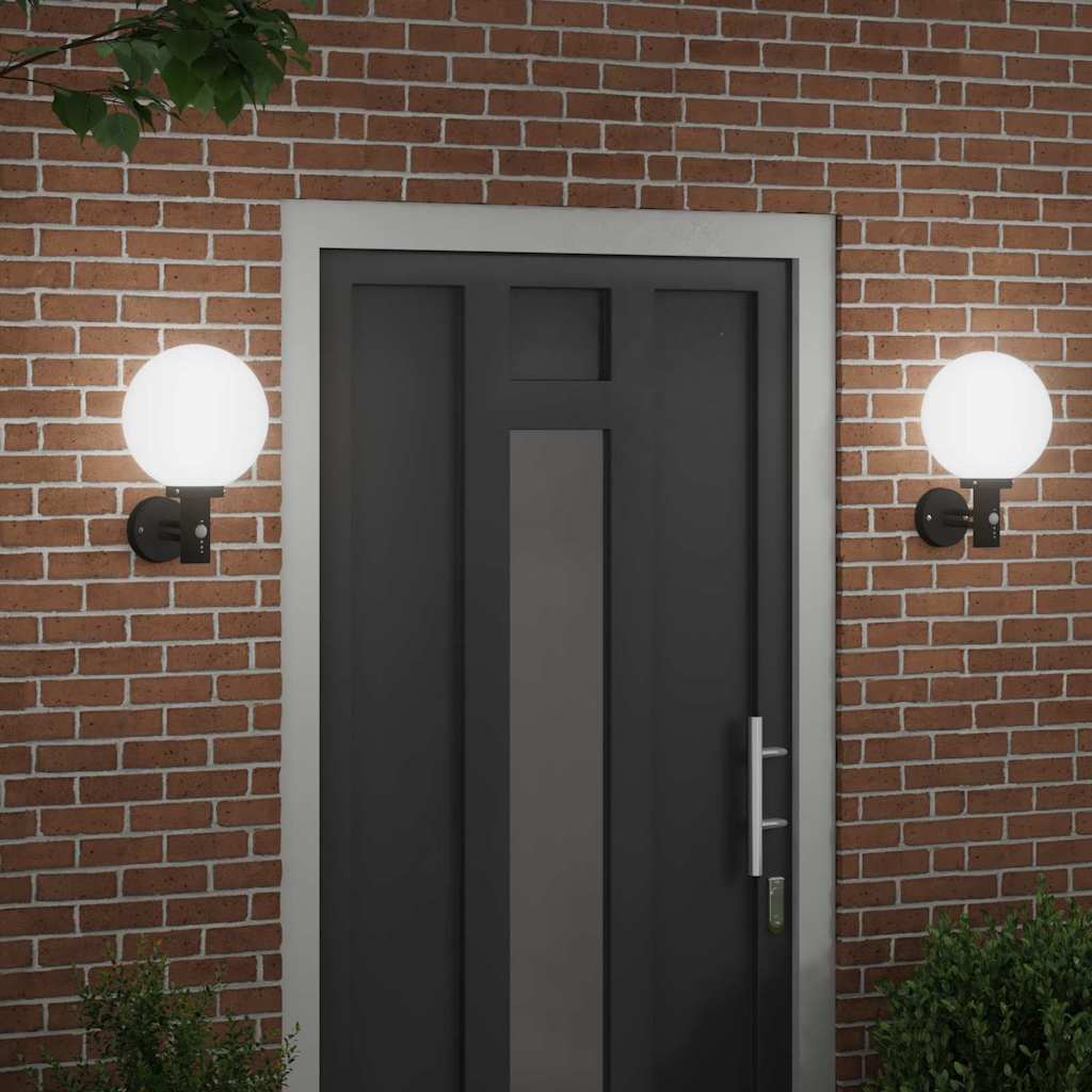 Buiten Wandlamp 2 pcs Zwart 28 x 25 x 38 cm is nu te koop bij PeponiXL, paradijselijk wonen!