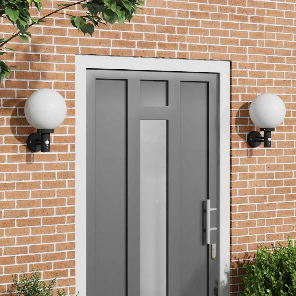 Buiten Wandlamp 2 pcs Zwart 28 x 25 x 38 cm is nu te koop bij PeponiXL, paradijselijk wonen!