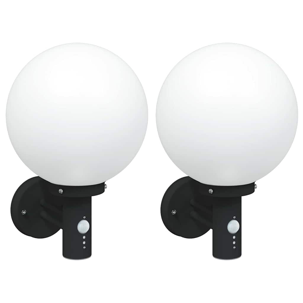 Buiten Wandlamp 2 pcs Zwart 28 x 25 x 38 cm is nu te koop bij PeponiXL, paradijselijk wonen!