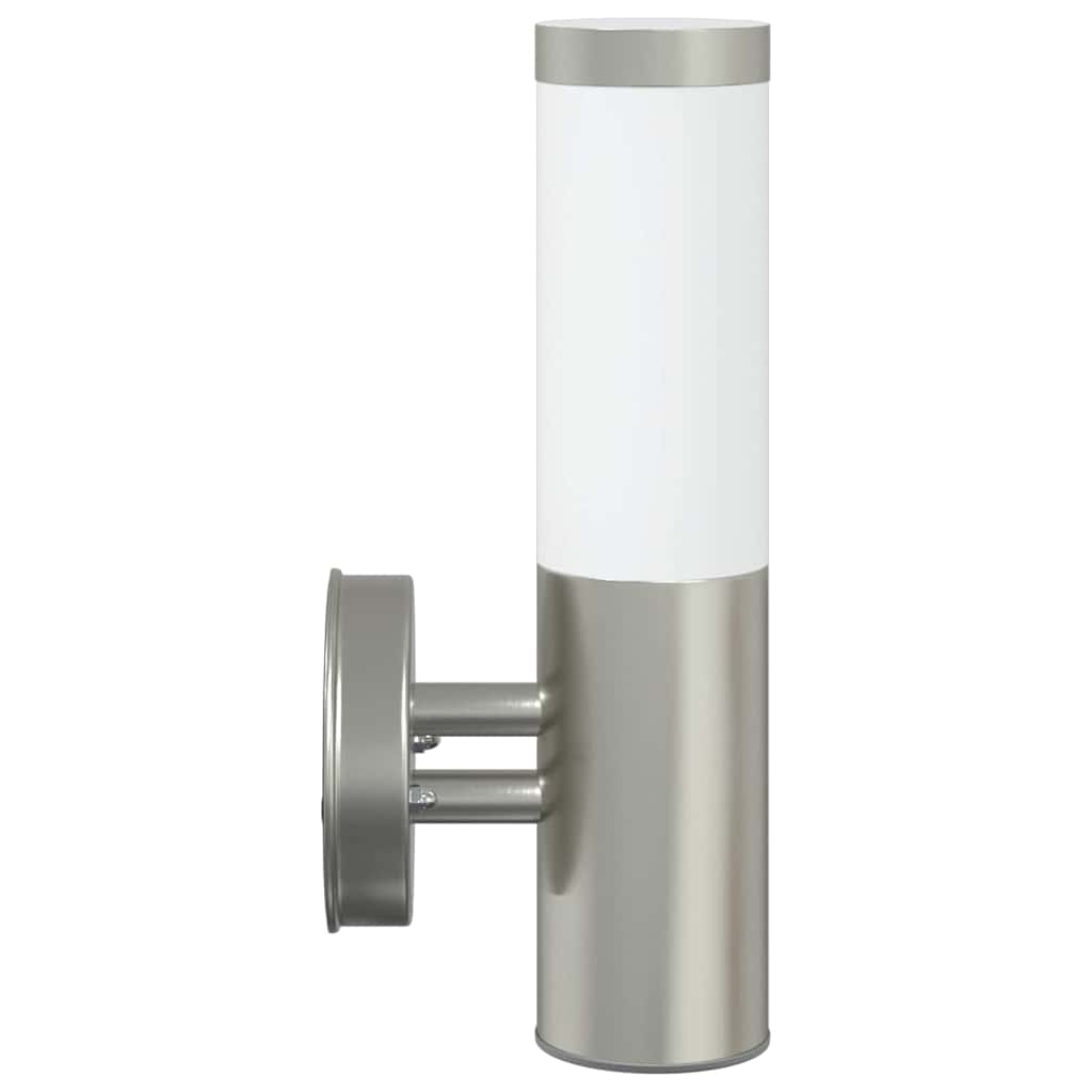 Buiten Wandlamp 2 pcs Zilver 15 x 7,5 x 33 cm is nu te koop bij PeponiXL, paradijselijk wonen!