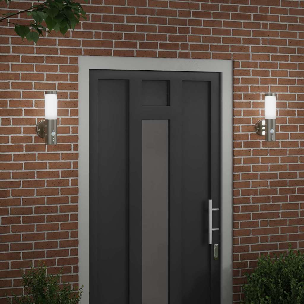 Buiten Wandlamp 2 pcs Zilver 15 x 7,5 x 33 cm is nu te koop bij PeponiXL, paradijselijk wonen!