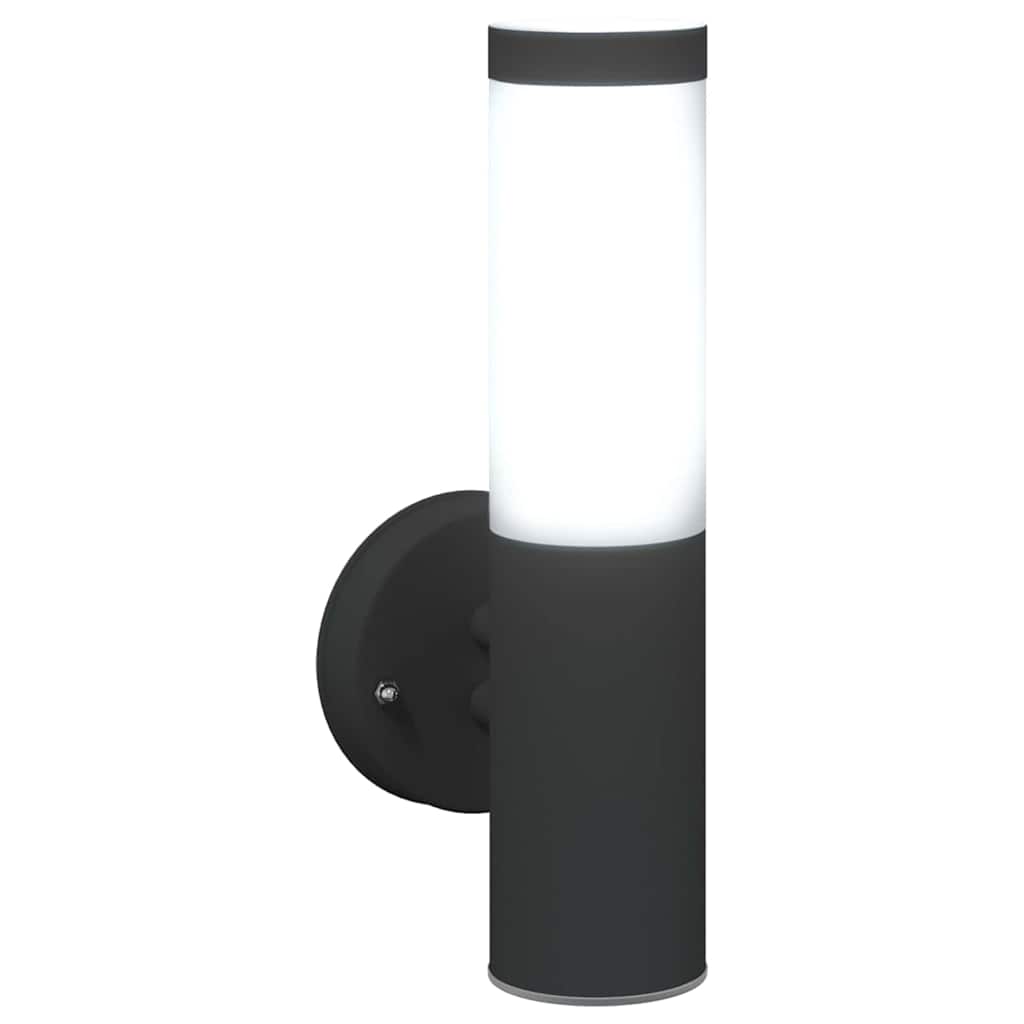 Buiten Wandlamp 2 pcs Zwart 15 x 7,5 x 33 cm is nu te koop bij PeponiXL, paradijselijk wonen!