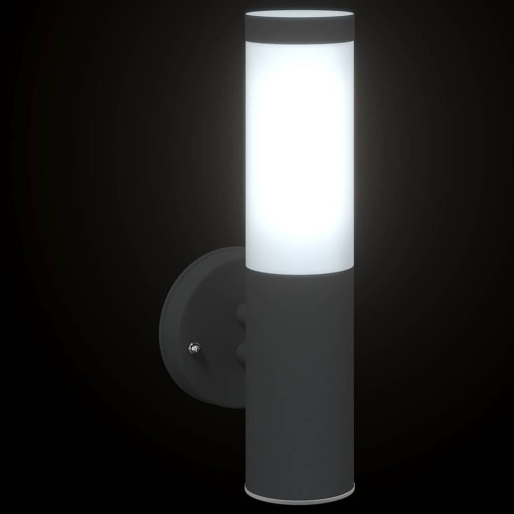 Buiten Wandlamp 2 pcs Zwart 15 x 7,5 x 33 cm is nu te koop bij PeponiXL, paradijselijk wonen!