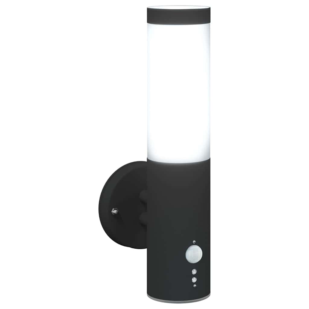 Buiten Wandlamp 2 pcs Zwart 15 x 7,5 x 33 cm is nu te koop bij PeponiXL, paradijselijk wonen!