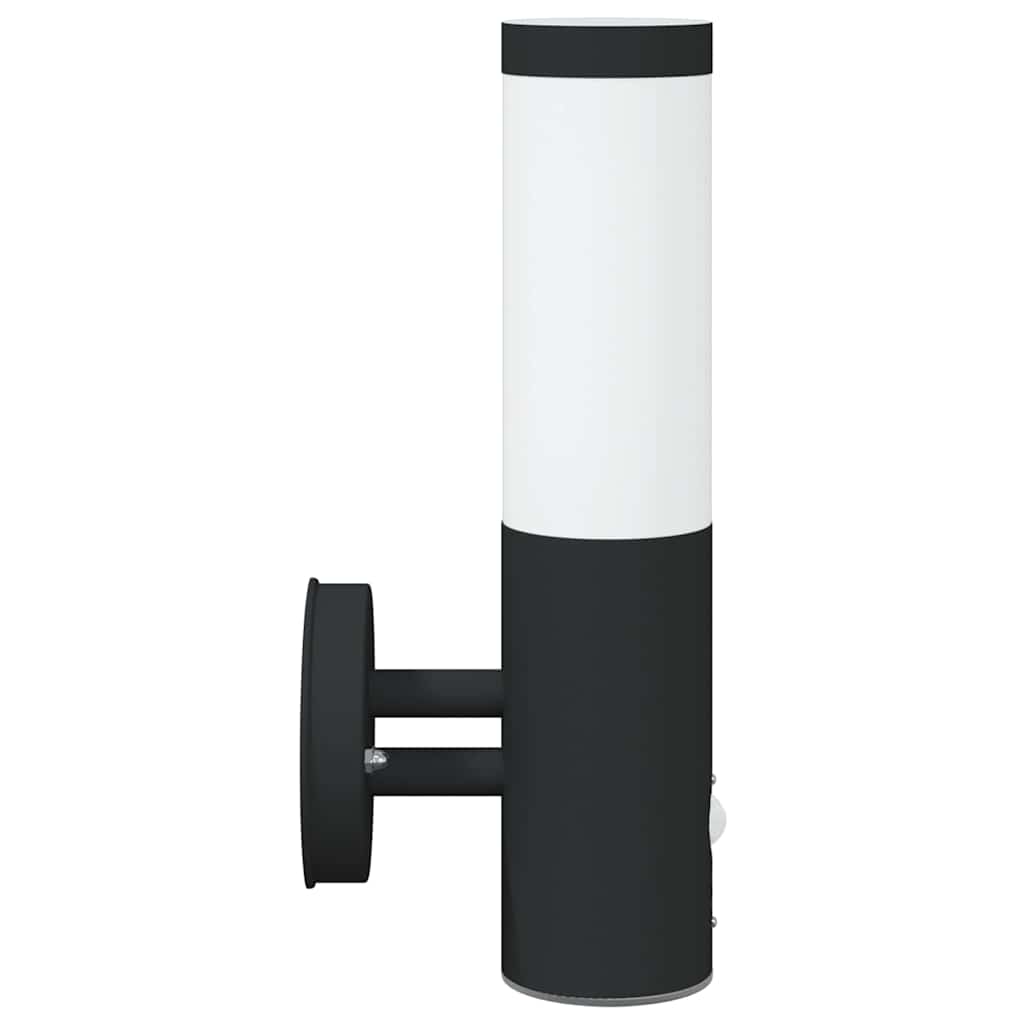 Buiten Wandlamp 2 pcs Zwart 15 x 7,5 x 33 cm is nu te koop bij PeponiXL, paradijselijk wonen!